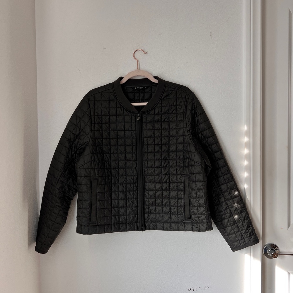 Athleta Dark Green Softshell Lightweight Full Zip… - image 1